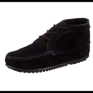Minnetonka Black Suede Booties